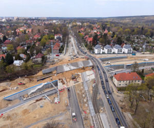 Budowa węzła Łękno - kwiecień 2021