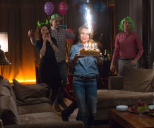 Na dobre i na złe odc. 637. Agata (Emilia Komarnicka), Klaudia (Julia Wyszyńska), Szczepan (Kamil Kula), Rafał Konica (Robert Koszucki)