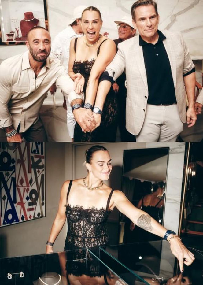 Aryna Sabalenka w prześwitującej sukience na imprezie w Nowym Jorku