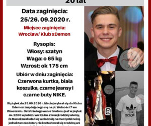 Tajemnicze zniknięcie 20-latka przed wrocławskim klubem
