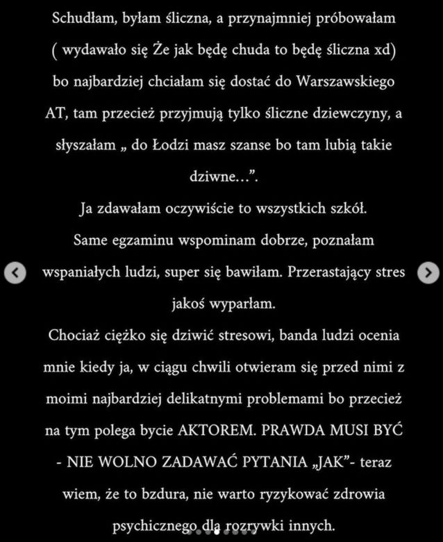 Iga Krefft na Instagramie o chorobie, załamaniu psychicznym i terapii - slajd 3