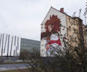 Mural dla białoruskiej opozycji przy ulicy Legnickiej we Wrocławiu
