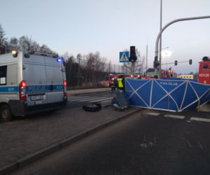 Raper roztrzaskał sie na słupie