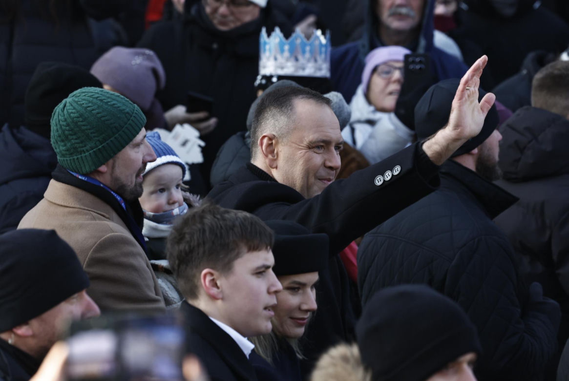 Karol i Marta Nawroccy na Orszaku Trzech Króli
