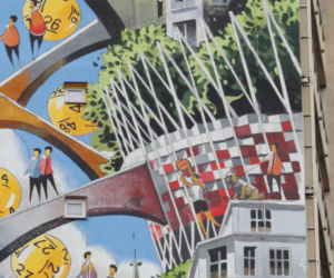 Nowy mural na Pradze. Brzozowski znów stworzył Warszawę na ścianie 
