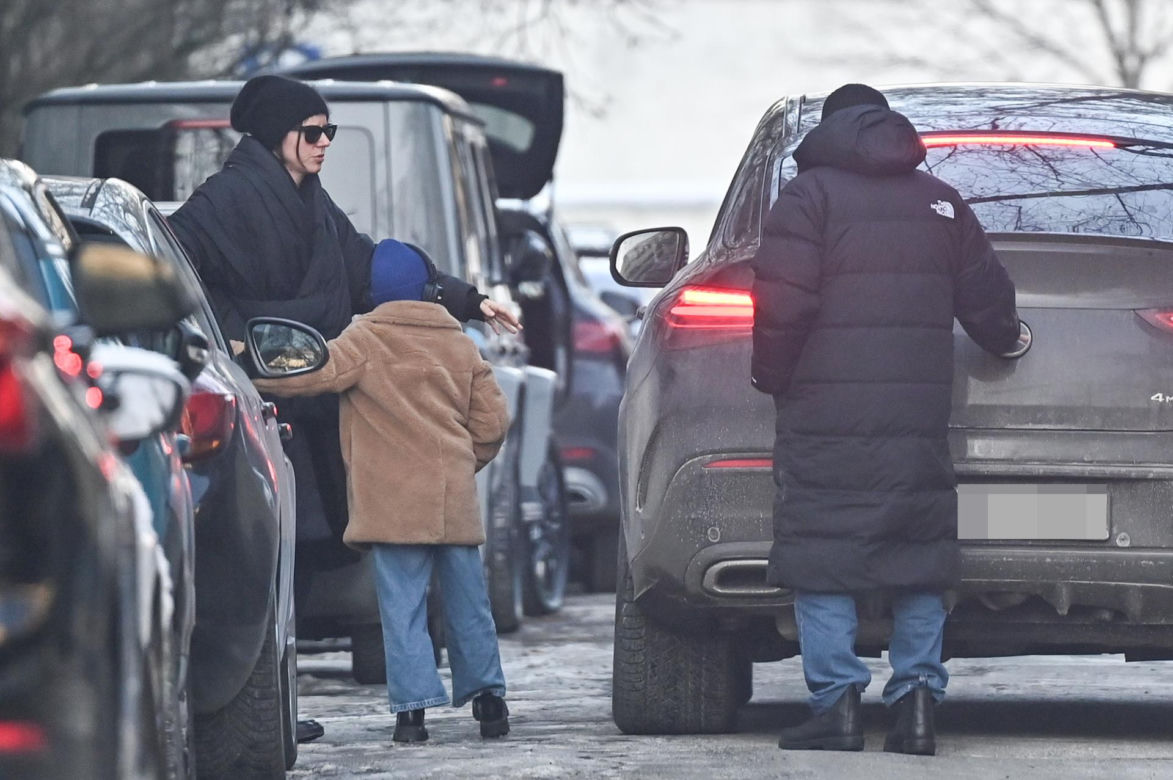 Marek Kondrat z żoną i córką w Warszawie
