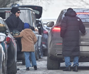 Marek Kondrat z żoną i córką w Warszawie