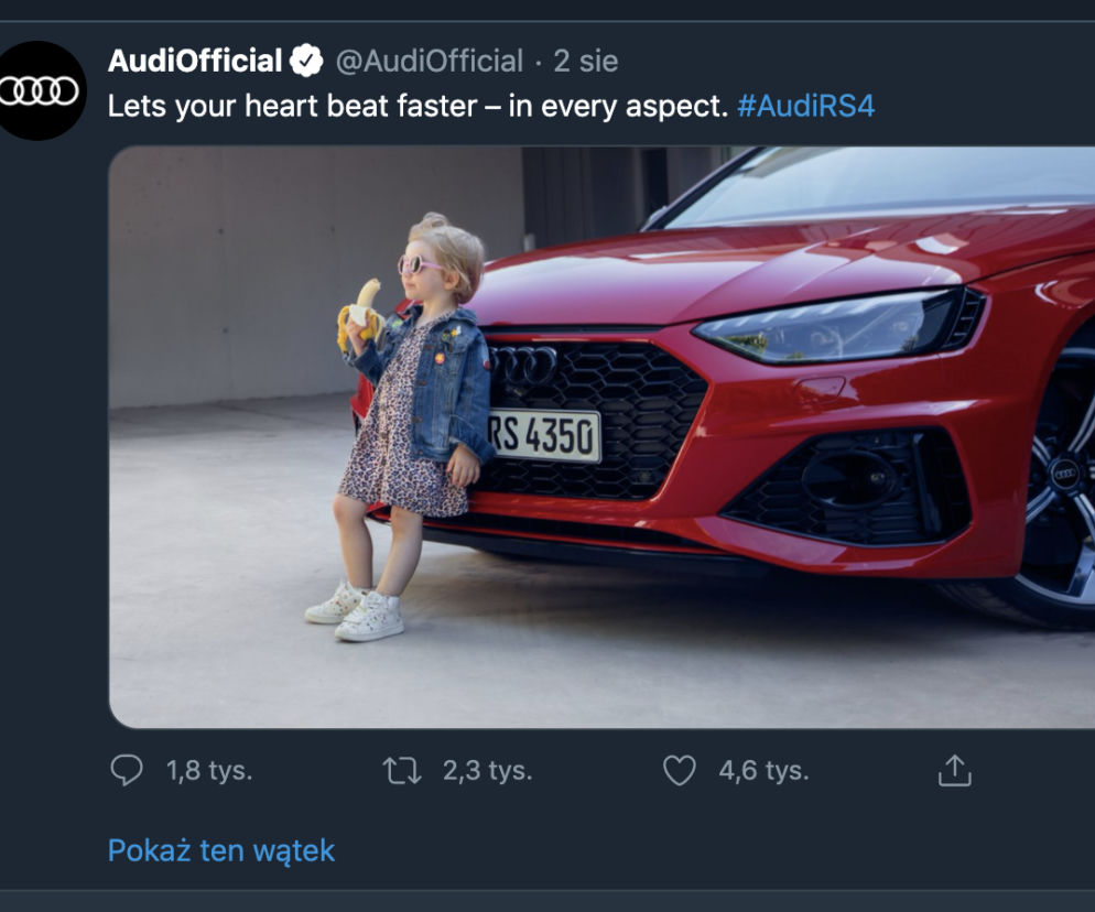 Reklama Audi spotkała się z falą krytyki