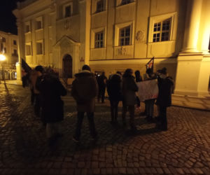 Strajk kobiet na rynku w Lesznie 