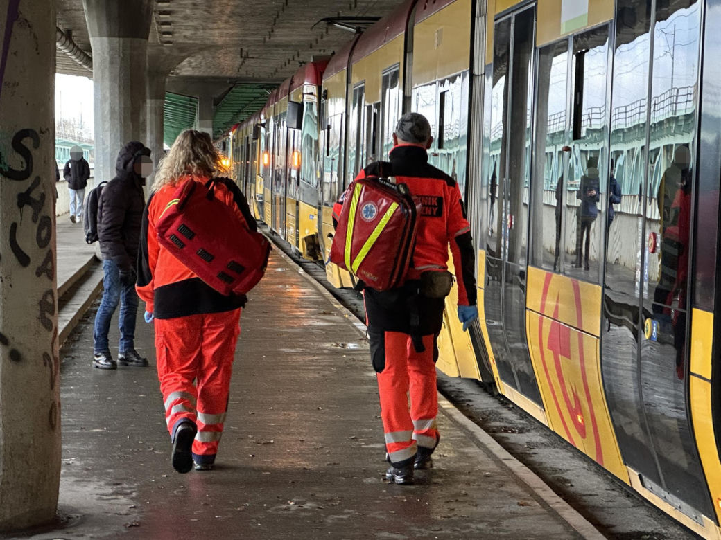 Zderzenie tramwajów na Moście Gdańskim w Warszawie