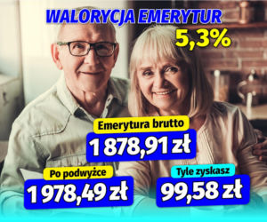 Waloryzacja emerytur 5,3%