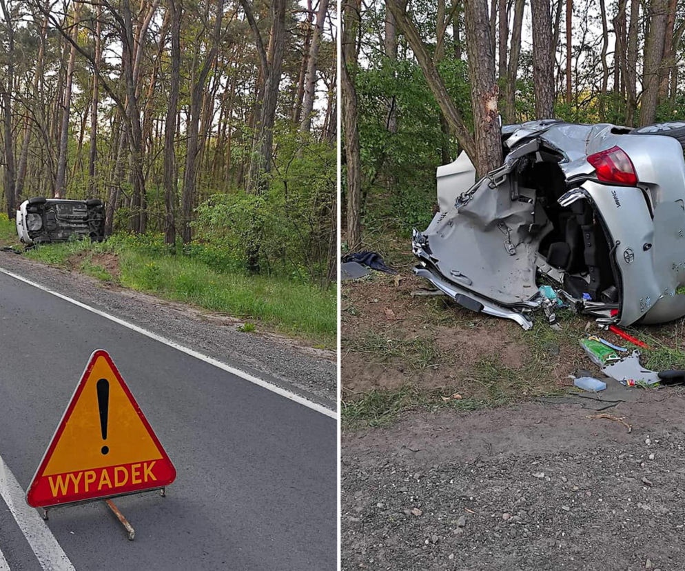 Toyota roztrzaskała się o drzewo pod Płockiem! W środku ciężko ranna 22-latka [ZDJĘCIA]. 