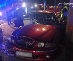 Wypadek w Sosnowcu. Pijany kierowca uciekał przed policją [ZDJĘCIA]