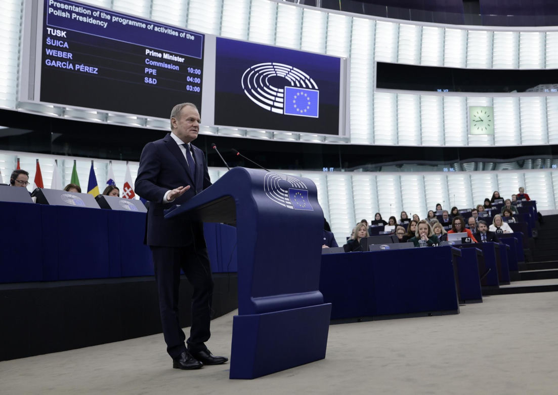 Wystąpienie Tuska w Parlamencie Europejskim
