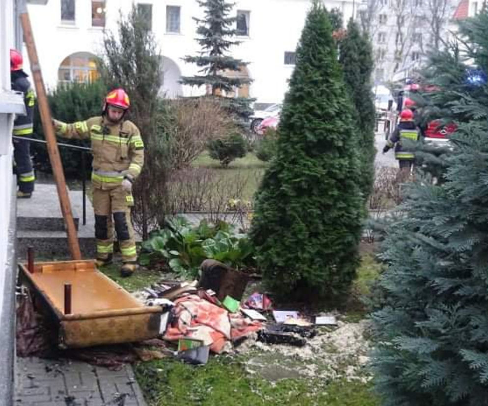  Pożar na ul. Wyspiańskiego na Żoliborzu