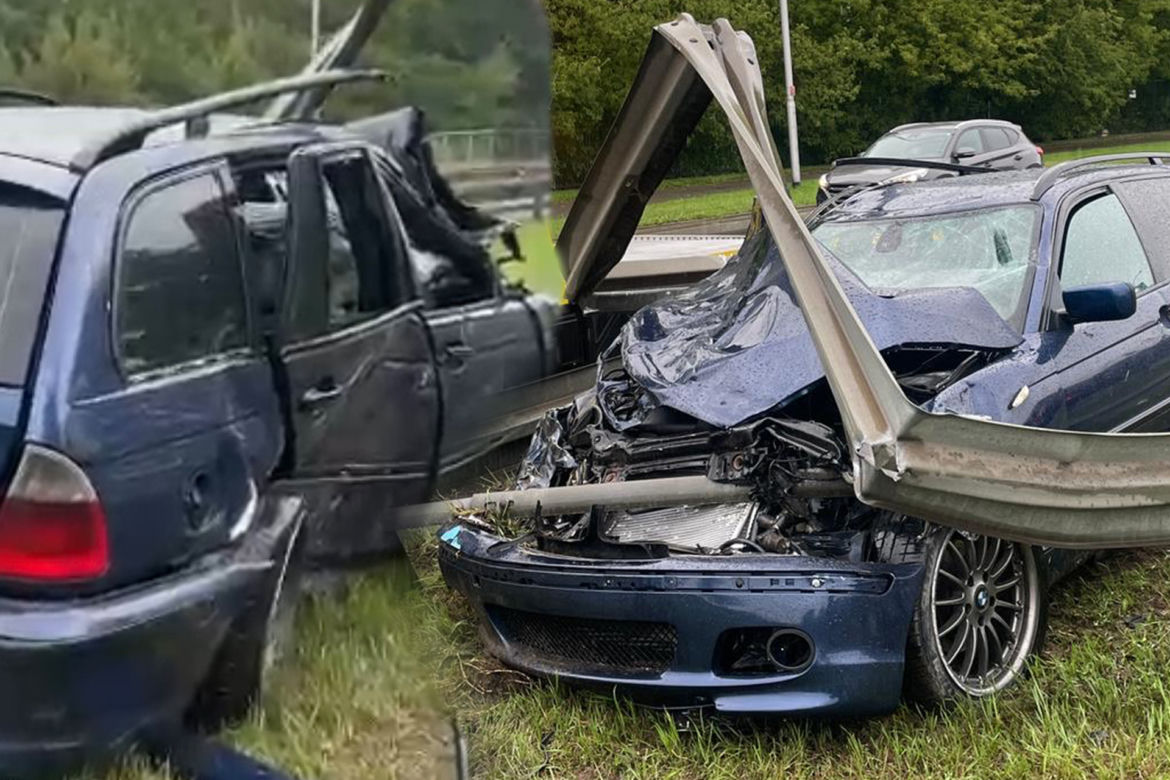 Trójka rannych po wypadku na Wale Miedzeszyńskim. „Popisywał się, próbował driftować”