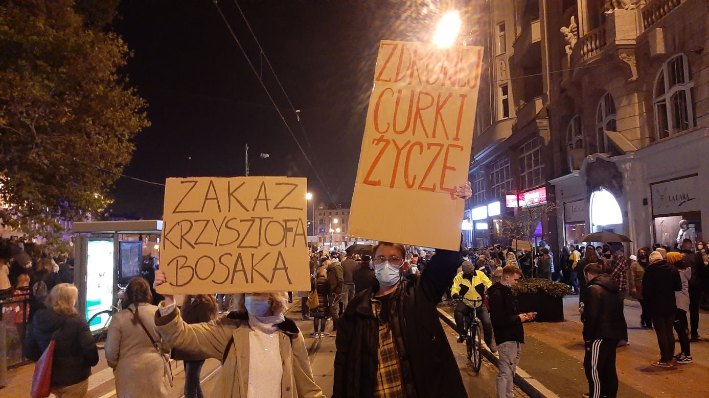 Niedzielny protest w centrum Poznania