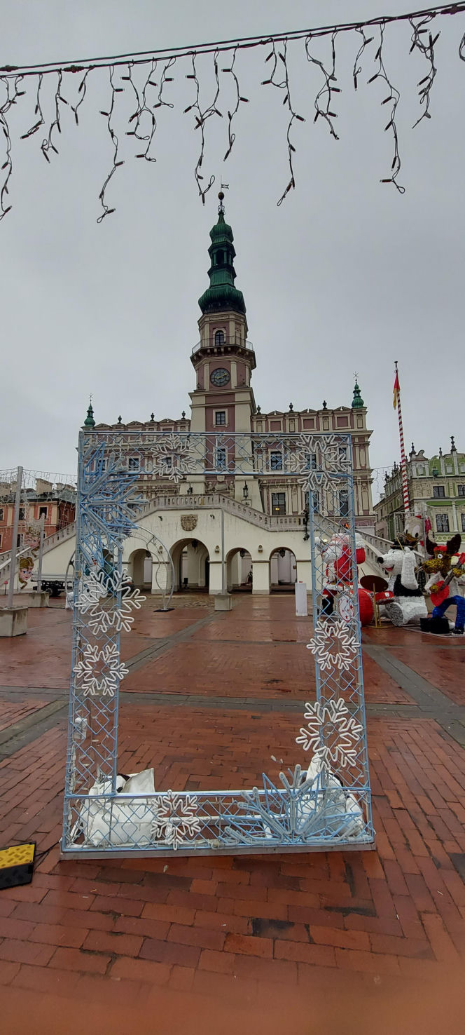 Bajkowa instalacja przed zamojski ratuszem