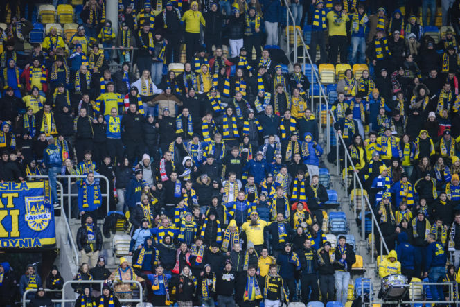 Arka Gdynia - Raków Częstochowa, zdjęcia kibiców i piłkarzy z meczu 17. kolejki PKO BP Ekstraklasy