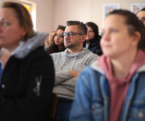 Mariusz Kędzierski na spotkaniu w Grudziądzu