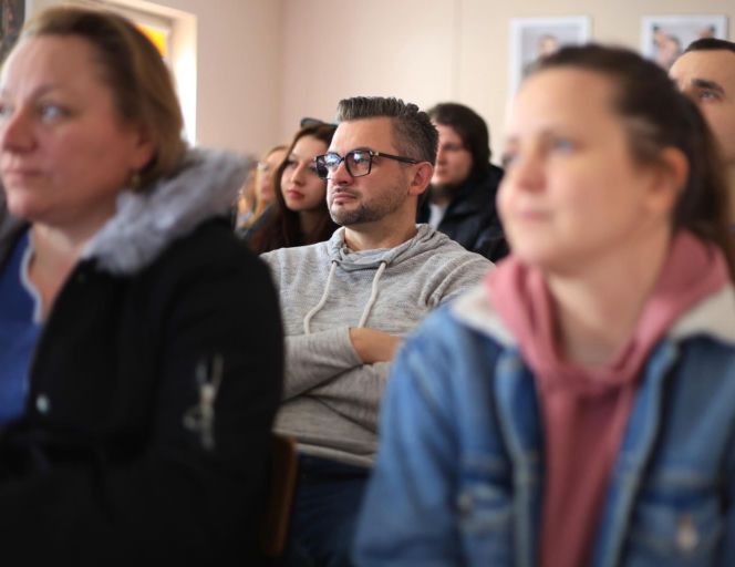Mariusz Kędzierski na spotkaniu w Grudziądzu