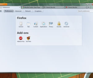 Mozilla Firefox 4 - okno ustawień