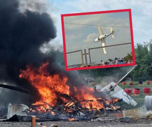 Szokujące nagranie z katastrofy awionetki w Warszawie. Kamera uchwyciła moment tragedii!