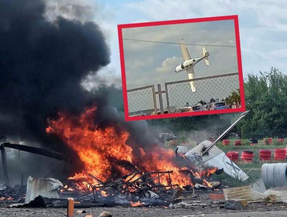 Wstrząsające nagranie z Warszawy. Kamera zarejestrowała ostatnie chwile awionetki! 