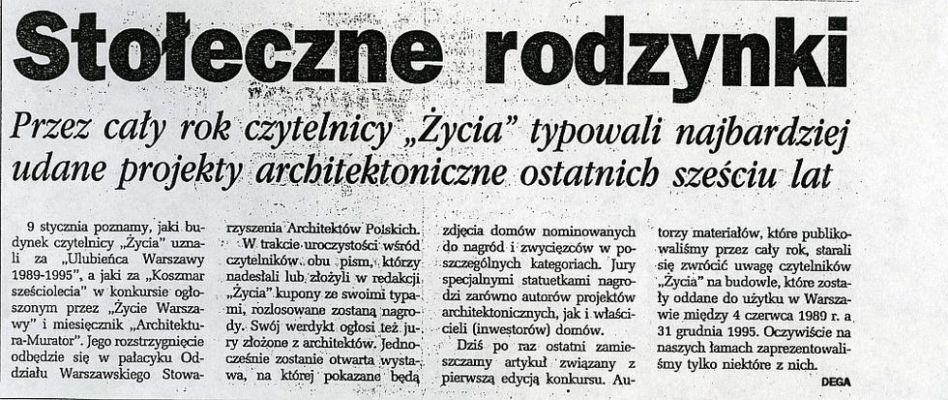 Stołeczne rodzynki, „Życie Warszawy”, nr 1/1996, 2.01.1996