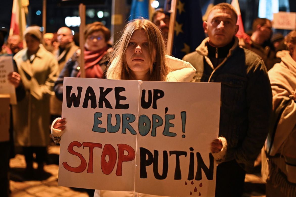 Solidarni z Ukrainą. Wielki wiec w Gdańsku