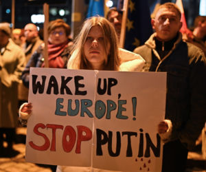 Solidarni z Ukrainą. Wielki wiec w Gdańsku