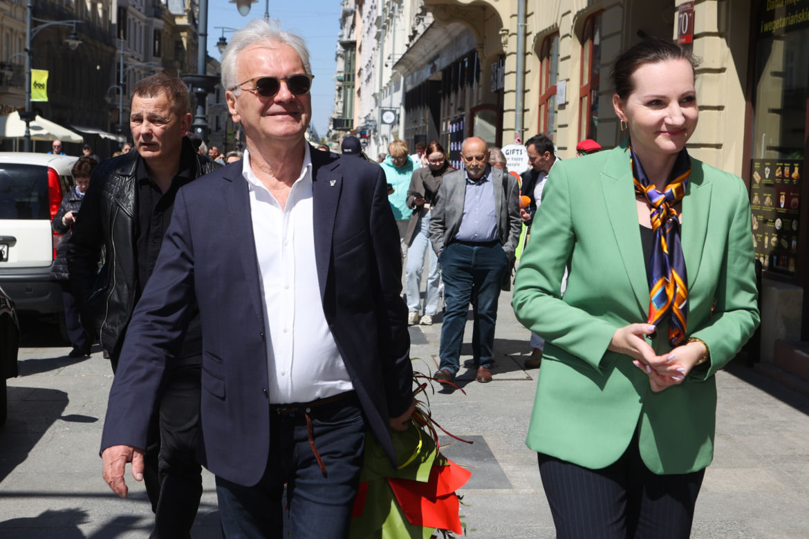 Jacek Bromski odsłonił swoją gwiazdę na ul. Piotrkowskiej
