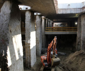 Metro Warszawskie - stacja Stadion w budowie