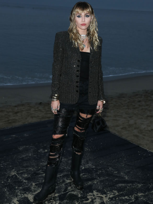 Miley Cyrus na pokazie Saint Laurent