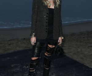 Miley Cyrus na pokazie Saint Laurent