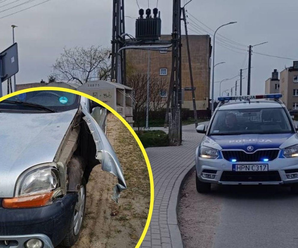 Wpadł w panikę na widok policji i rozbił auto. 42-latek krył przed mundurowymi sekret