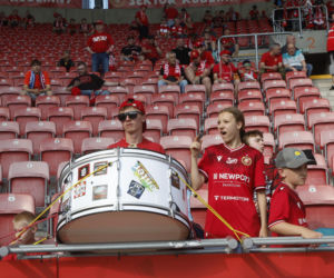 Kibice na meczu Widzew Łódź - Piast Gliwice