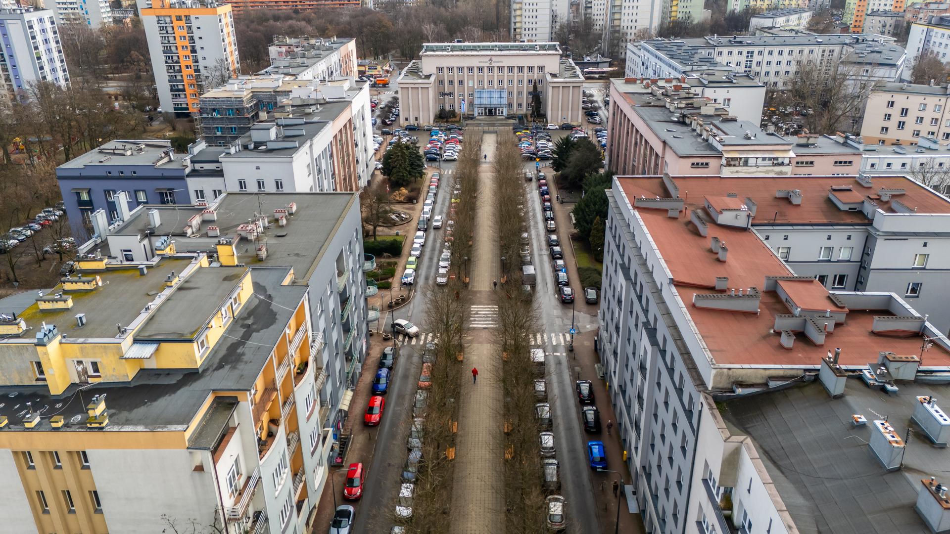 Przedwojenny drapacz chmur przy al. Zwycięstwa 1, Sosnowiec