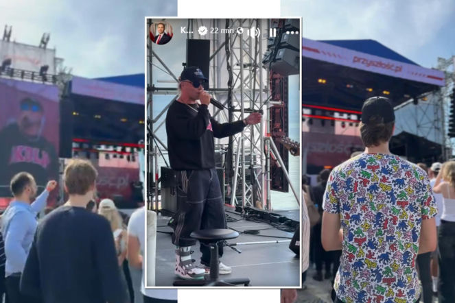 Skolim na scenie u Nawrockiego. Ale wszyscy patrzyli na jego nogę. Oto, co zaśpiewał! 