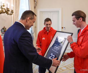 Kacper Tomasiak i skoczkowie u prezydenta