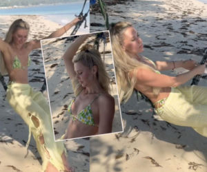 Szczupluteńka Kasia Moś w skąpym wdzianku! 9 miesięcy po porodzie chwali się płaskim brzuchem 