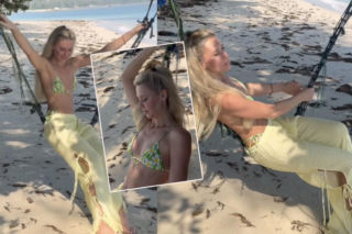 Szczupluteńka Kasia Moś w skąpym wdzianku! 9 miesięcy po porodzie chwali się płaskim brzuchem 