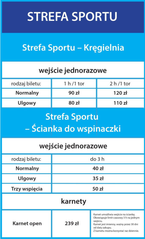 Cennik "Fabryki Wody" w Szczecinie