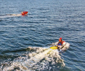Łańcuch życia przy plaży w Gdańsku