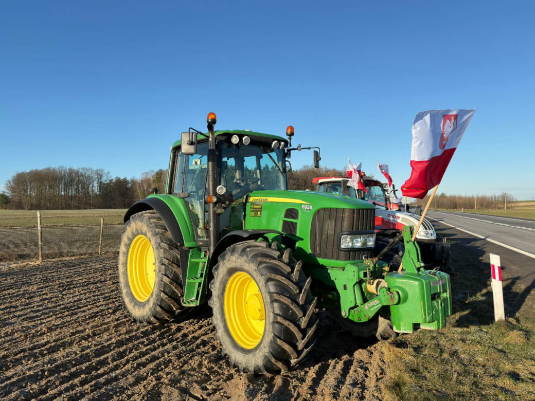 Protest rolników w Waleńczowie przeciwko umowie Mercosur