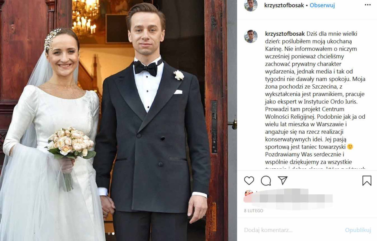 Krzysztof Bosak. W podróż poślubną na Kanary