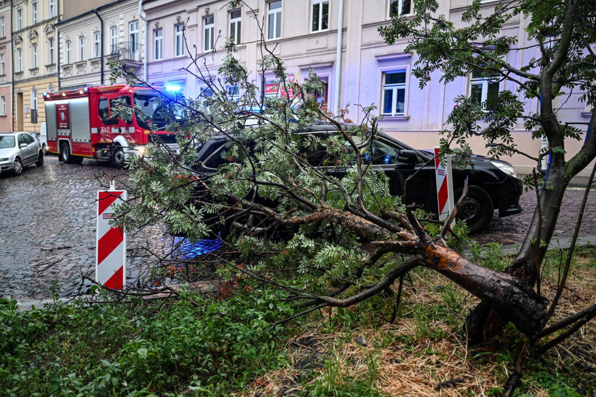  Skutki nawałnic na południu Polski.