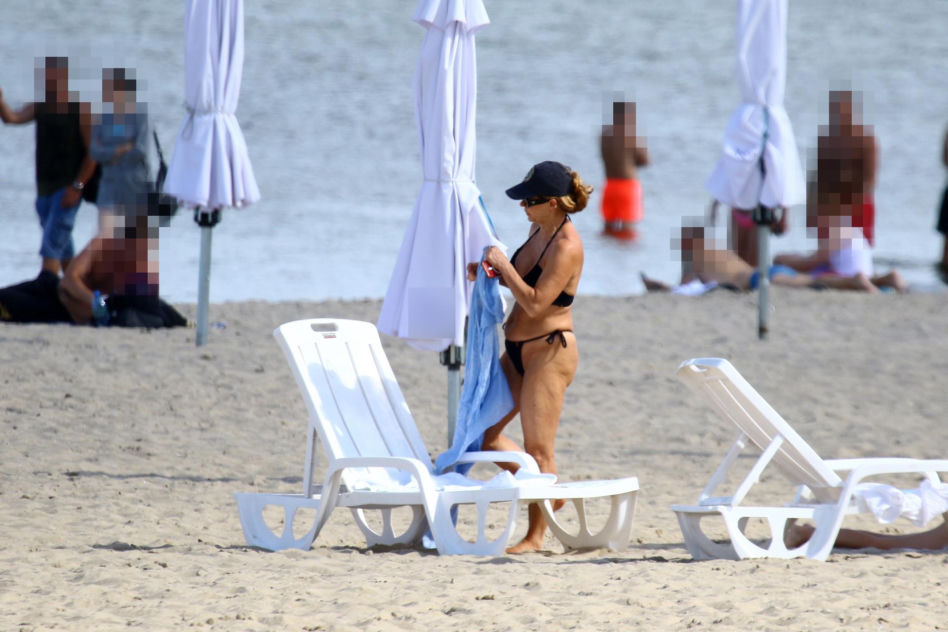  Ewa Skibińska na plaży w Sopocie