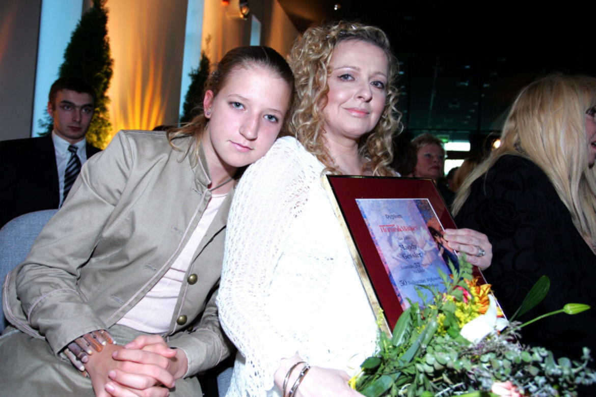 Lara Gessler z rodziną
