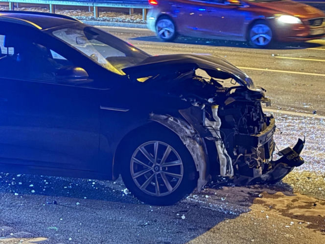 Cztery auta rozbite, sprawca zwiał. W akcji psy tropiące